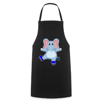 Elefant Inline skating Inline skates - Cooking Apron - black - Front - AI Model Male 185 dark (185cm)