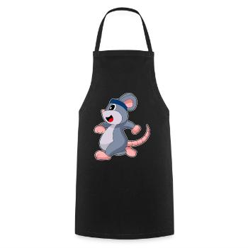Mouse Jogger Jogging Sport - Cooking Apron - black - Front - AI Model Male 185 dark (185cm)