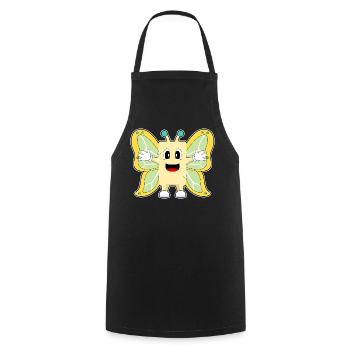 Beurre de papillon - Tablier de cuisine - noir - Devant - AI Model Male 185 dark (185cm)