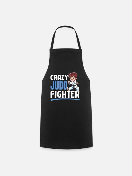 Judoka Judo Kids - Crazy Judo Fighter - Tablier de cuisine - noir