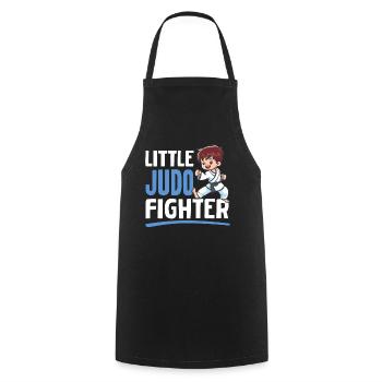Judoka Judo Kids - Little Judo Fighter - Cooking Apron - black - Front - AI Model Male 185 dark (185cm)