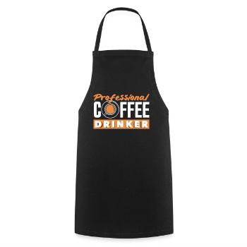 Professioneller Kaffee Liebhaber - Kochschürze - Schwarz - Vorne - AI Model Male 185 dark (185cm)