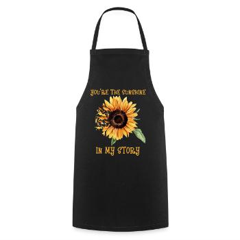 My Sunshine, Sunflower, Dino, Love - Cooking Apron - black - Front - AI Model Male 185 dark (185cm)
