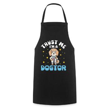 Vertrauen Sie Mir Ich Bin Ein Dogtor lustiger Hund - Kochschürze - Schwarz - Vorne - AI Model Male 185 dark (185cm)