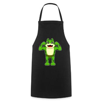 Frosch Bodybuilder Bodybuilding Sport - Kochschürze - Schwarz - Vorne - AI Model Male 185 dark (185cm)