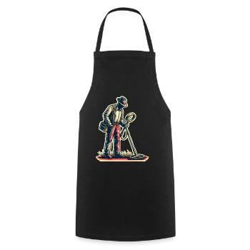 Probing Metal Detector - Cooking Apron - black - Front - AI Model Male 185 dark (185cm)