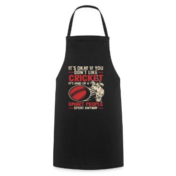 Joueur de cricket Drôle de dicton Sports - Tablier de cuisine - noir - Devant - AI Model Male 185 dark (185cm)