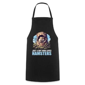 Hamster - Cooking Apron - black - Front - AI Model Male 185 dark (185cm)