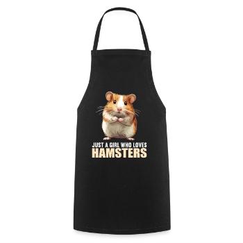 Hamster - Tablier de cuisine - noir - Devant - AI Model Male 185 dark (185cm)