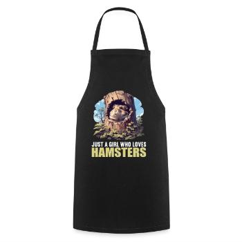 Hamster - Tablier de cuisine - noir - Devant - AI Model Male 185 dark (185cm)