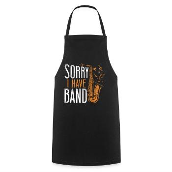 Saxophone désolé j’ai un groupe - Tablier de cuisine - noir - Devant - AI Model Male 185 dark (185cm)