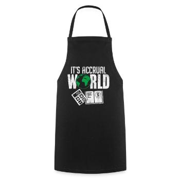 Es ist Accrual World Bookkeeping Lustige Buchhaltung - Kochschürze - Schwarz - Vorne - AI Model Male 185 dark (185cm)