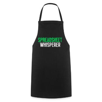 Spreadsheet Whisperer Funny Accounting CPA - Cooking Apron - black - Front - AI Model Male 185 dark (185cm)