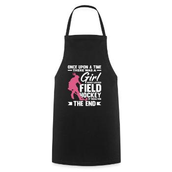 Girl Loved Field Hockey Player Story - Cooking Apron - black - Front - AI Model Male 185 dark (185cm)
