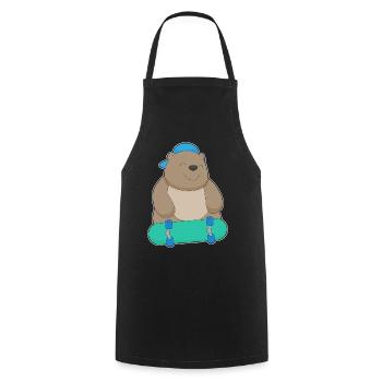 Ours Skater Planche à roulettes - Tablier de cuisine - noir - Devant - AI Model Male 185 dark (185cm)