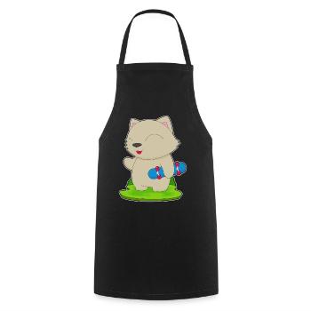 Chat Skater Skateboard - Tablier de cuisine - noir - Devant - AI Model Male 185 dark (185cm)