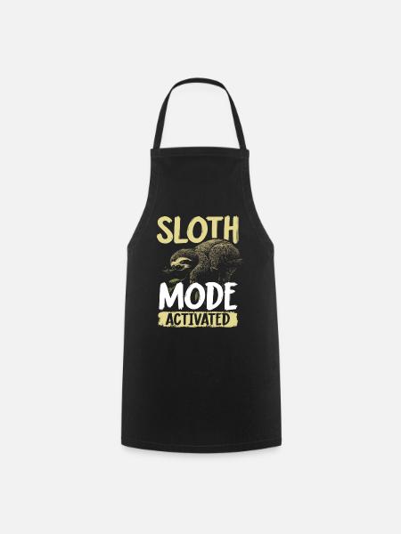 Sloth Mode: Activated Faultier Sloth - Kochschürze - Schwarz