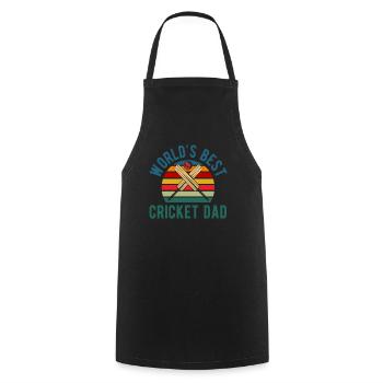 Bester Cricketspieler Papa Retro Design - Kochschürze - Schwarz - Vorne - AI Model Male 185 dark (185cm)