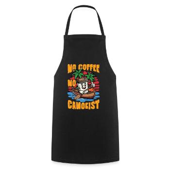 Canoë Pas de café Pas de navigation de plaisance Rameur Amateur de café - Tablier de cuisine - noir - Devant - AI Model Male 185 dark (185cm)