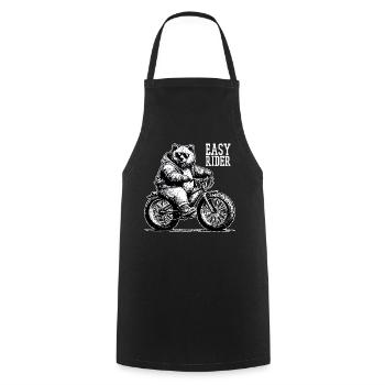 Fatbike Bear Bicycle Fat Tire Cool Gift - Cooking Apron - black - Front - AI Model Male 185 dark (185cm)
