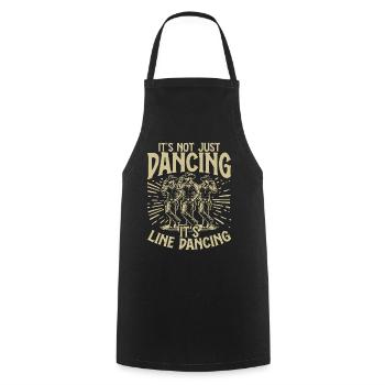 Line Dance Country Musik Cowboy Linedance - Kochschürze - Schwarz - Vorne - AI Model Male 185 dark (185cm)