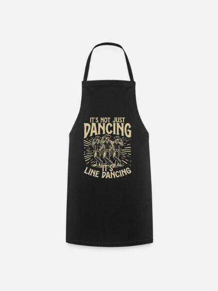Line Dance Country Musik Cowboy Linedance - Kochschürze - Schwarz