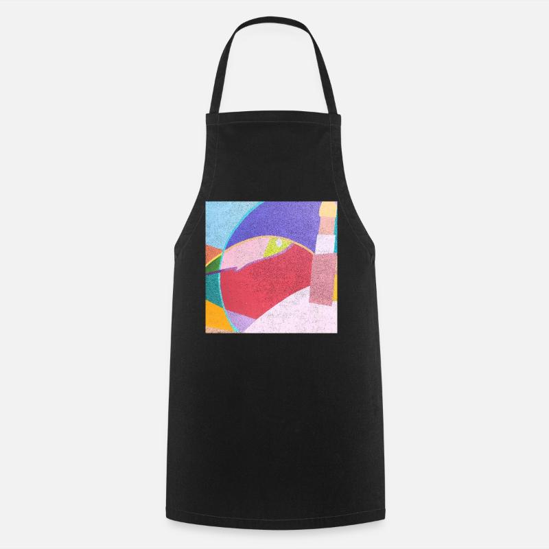 Peintures murales colorées - Tablier de cuisine - noir
