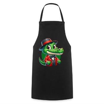 Crocodile Russe en Russe Crocodiles Russes - Tablier de cuisine - noir - Devant - AI Model Male 185 dark (185cm)