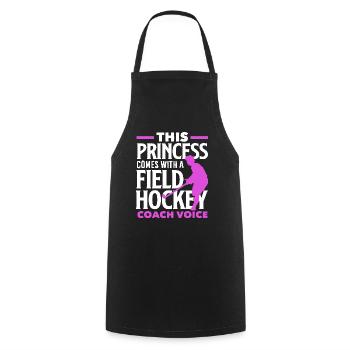 Princess With Hockey Coach Voice - Cooking Apron - black - Front - AI Model Male 185 dark (185cm)