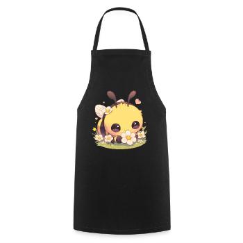 Bees Bee - Cooking Apron - black - Front - AI Model Male 185 dark (185cm)