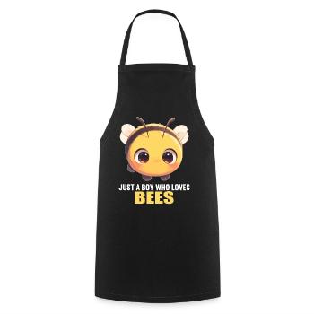 Bees Bee - Cooking Apron - black - Front - AI Model Male 185 dark (185cm)