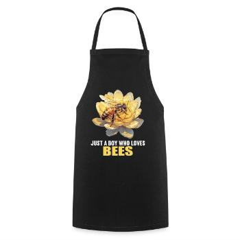 Bees Bee - Cooking Apron - black - Front - AI Model Male 185 dark (185cm)