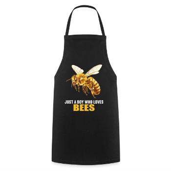Bees Bee - Cooking Apron - black - Front - AI Model Male 185 dark (185cm)