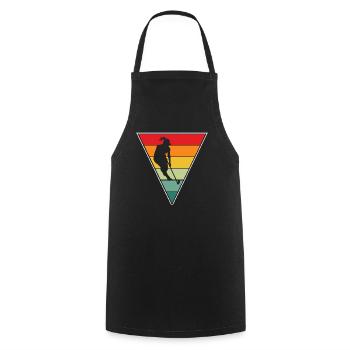 Field Hockey Player Retro Style - Cooking Apron - black - Front - AI Model Male 185 dark (185cm)