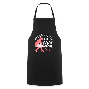 A great day for field hockey players - Cooking Apron - black - Front - AI Model Male 185 dark (185cm)