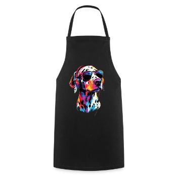 Dalmatiner Hunde Liebhaber Ich Liebe Dalmatiner - Kochschürze - Schwarz - Vorne - AI Model Male 185 dark (185cm)