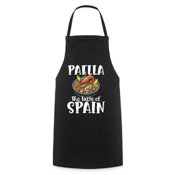 Paella Spanische Küche Meeresfrüchte - Kochschürze - Schwarz - Vorne - AI Model Male 185 dark (185cm)