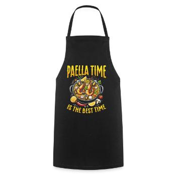 Paella Spanische Küche Meeresfrüchte - Kochschürze - Schwarz - Vorne - AI Model Male 185 dark (185cm)