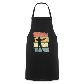 Archer Sketch - Cooking Apron - black - Front - AI Model Male 185 dark (185cm)