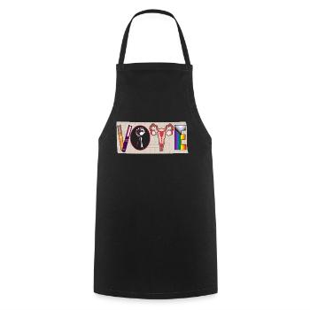 Feministisch Regenbogen LGBTQ Choice Solidarity - Kochschürze - Schwarz - Vorne - AI Model Male 185 dark (185cm)
