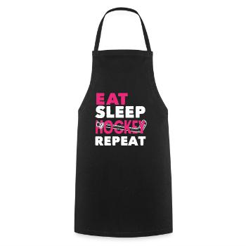 Field Hockey Player Eat Sleep Hockey Repeat - Cooking Apron - black - Front - AI Model Male 185 dark (185cm)