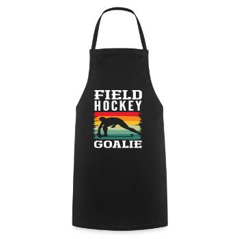 Field Hockey Player Goalie Retro Design - Cooking Apron - black - Front - AI Model Male 185 dark (185cm)