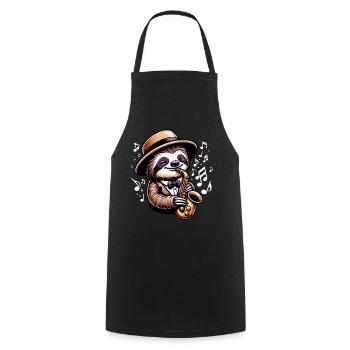 Tenue de musique de saxophone paresseux pour le jazz et le jazz - Tablier de cuisine - noir - Devant - AI Model Male 185 dark (185cm)