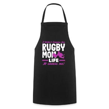 Rugby Spieler Mama Leben Wählt Mich - Kochschürze - Schwarz - Vorne - AI Model Male 185 dark (185cm)