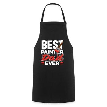 Meilleur père peintre de tous les temps - Tablier de cuisine - noir - Devant - AI Model Male 185 dark (185cm)