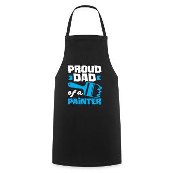 Fier papa d’un peintre parfait - Tablier de cuisine - noir - Devant - AI Model Male 185 dark (185cm)