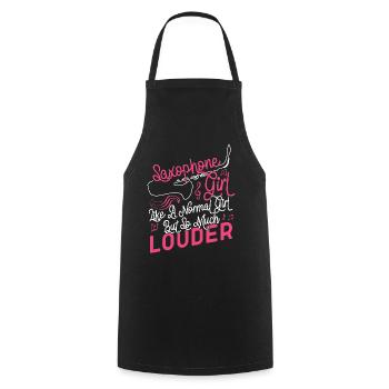 Saxophone Saxophone Girl Like A - Cooking Apron - black - Front - AI Model Male 185 dark (185cm)