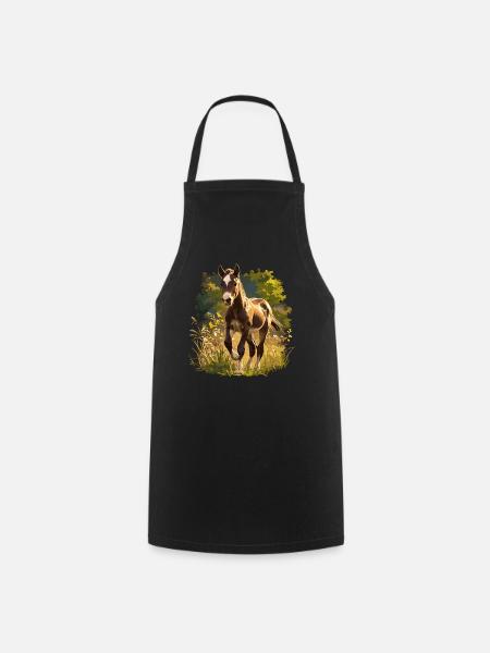 Chevaux Cheval - Tablier de cuisine - noir