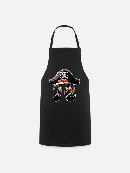 Pirate Pi Day Pirate Motif Fans de mathématiques Enseignant - Tablier de cuisine - noir