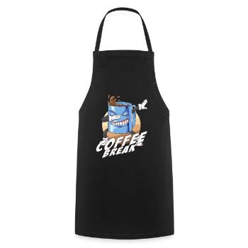 Wilder Dabbing Kaffeebecher Morgenkaffee Pause - Kochschürze - Schwarz - Vorne - AI Model Male 185 dark (185cm)